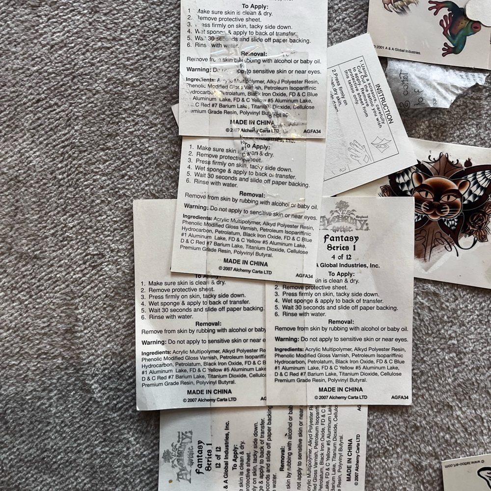 Vintage Temporary Tattoos and Vintage sticker lot (Spongebob, Hulk, etc) - Picture 9 of 13